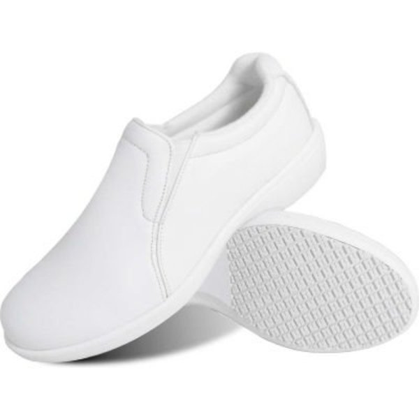 Lfc, Llc Genuine Grip® Women's Slip-on Shoes, Water and Oil Resistant, Size 11W, White 415-11W